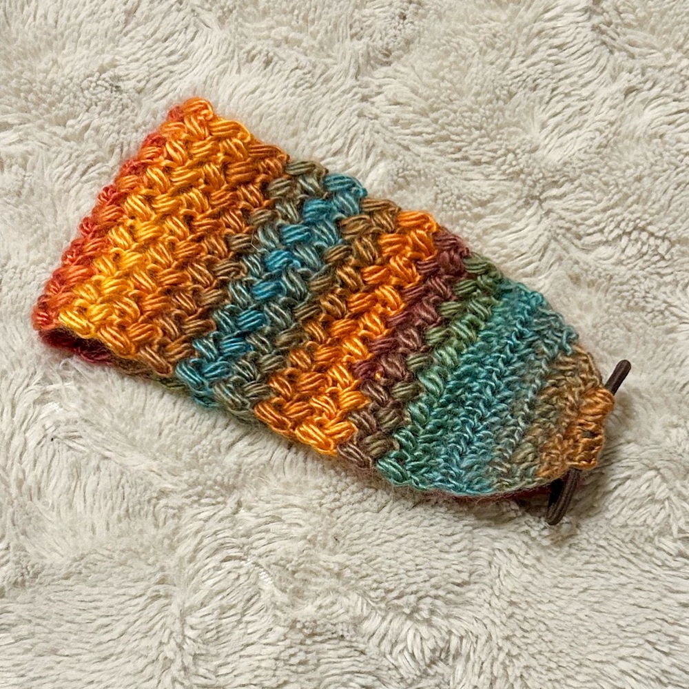 Handmade Crochet Ear Warmer Headband Jewel Tones